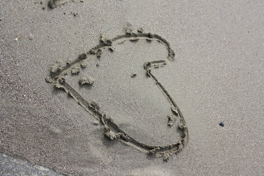 footprint on sand