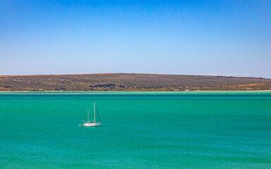 Obraz premium view of Tranquil coastal beach scenes in Langebaan