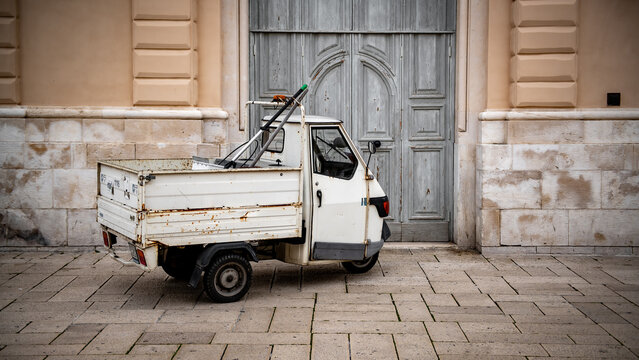little truck in the street