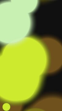 Abstract Bokeh Circles Moving with Soft Glow in Dim Night Scene