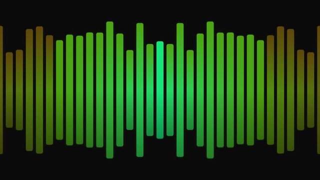 Sound Wave Visuals Creating Dynamic Neon Pulse in Dark Studio