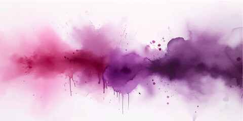 Obraz premium Artistic pink watercolor background featuring abstract ink splashes and paint splatters on a textured grunge pattern with copy space for creative design