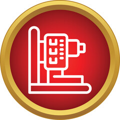 Fototapeta premium Ophthalmometer medical equipment performing an eye vision examination for ophthalmology