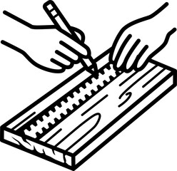Planning and Marking Line Icon © srattha