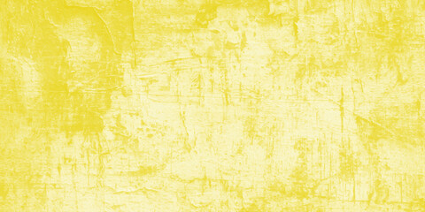 Naklejka premium Old worn yellow grunge wall texture with aged vintage parchment paper surface and stained antique beige backdrop design for a grungy retro wallpaper