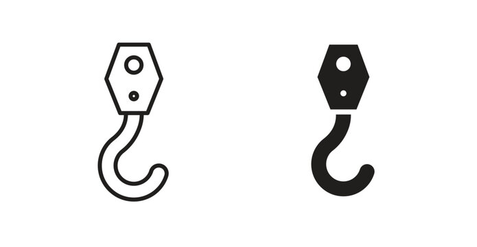 Winch hook icon for web design. icon symbol vector