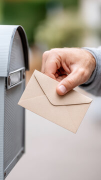 Hand delivering letter to mailbox