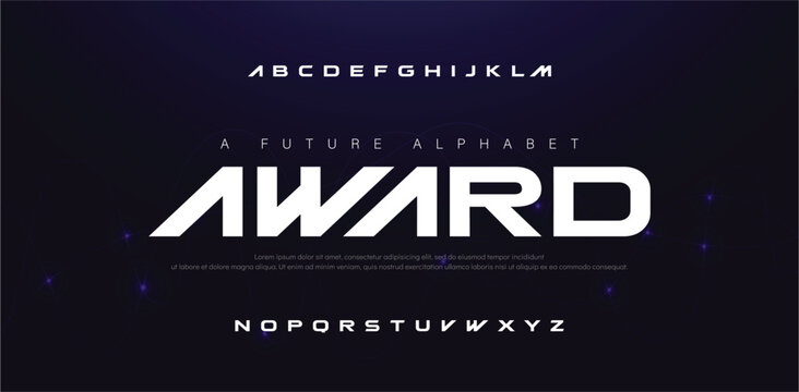 Sport, Modern Future Alphabet Font. Typography urban style fonts for technology, digital, movie logo design regular, italic and number. vector illustration