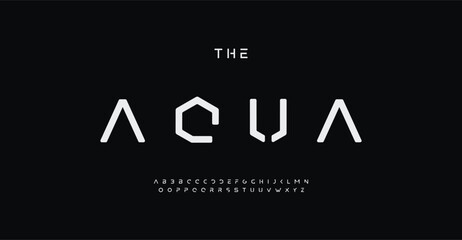 Abstract minimal future alphabet fonts. simple typography sport future creative font . vector illustrator   © Abdullah 