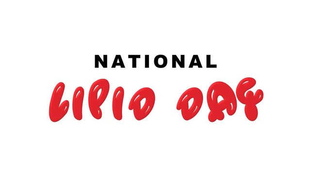 National lipid day text animation. Perfect for social media posts and educational materials.
