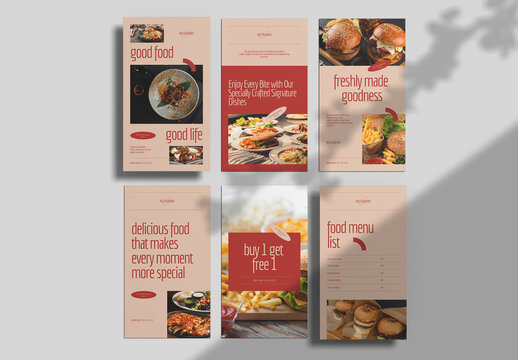 Food Social Media Story Template Set