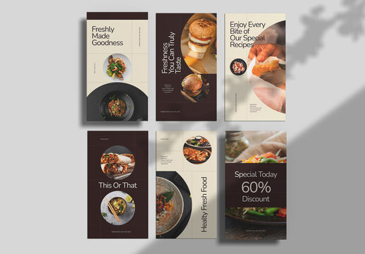 Food Social Media Story Template Set