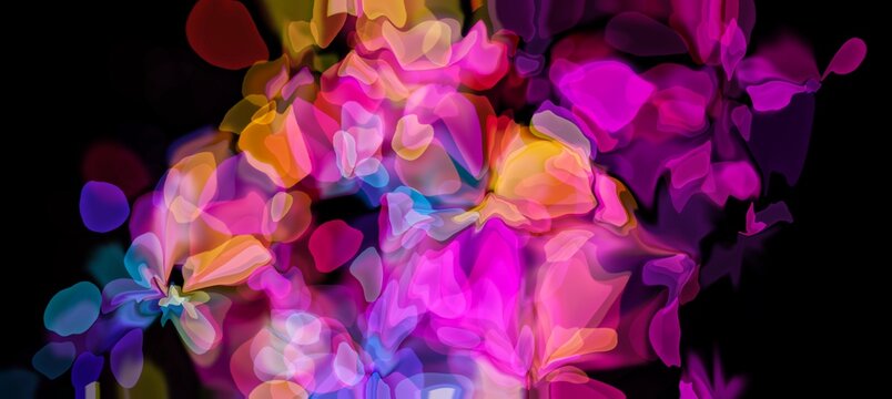 abstract wave background with chromatic aberration and rainbow edges