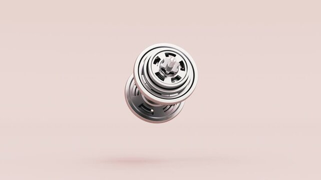 3D Rotating Dumbbell Animated Footage 3D Illustration Video