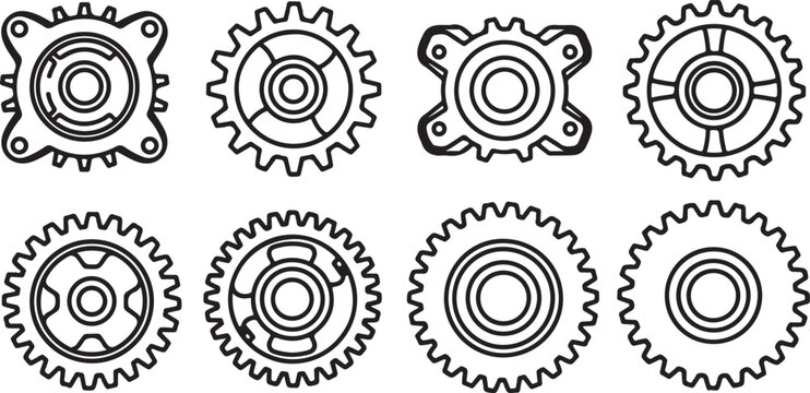 Set of circular mandala patterns with floral designs vector Vector