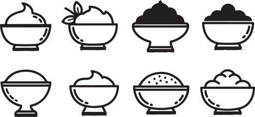 Fototapeta premium Cartoon style vector hats collection in black and white Vector