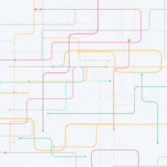Obraz premium Connected Technology Line Network Pattern