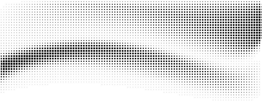 Set bentuk abstrak bertitik. Pola halftone heksagonal. Elemen desain setengah nada dalam gaya teknologi geometris untuk logo, spanduk, halaman web, cetak, poster, kartu nama, dan templat.