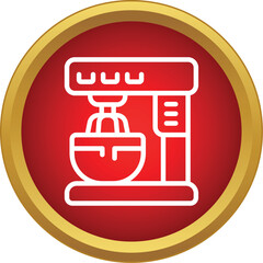 Fototapeta premium Stand mixer graphic representing kitchen equipment and food preparation