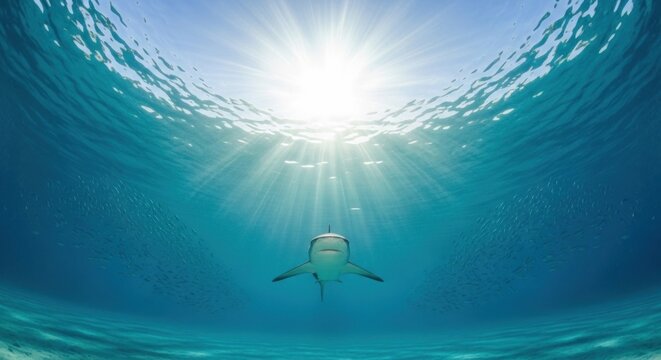 diver and shark