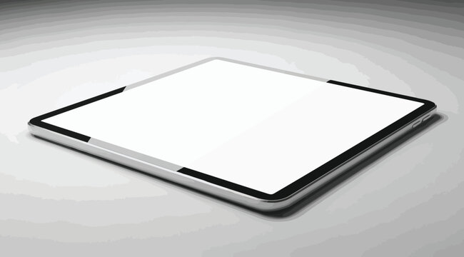 Modern tablet computer with blank screen