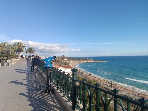 view of the sea from the coastal promenade