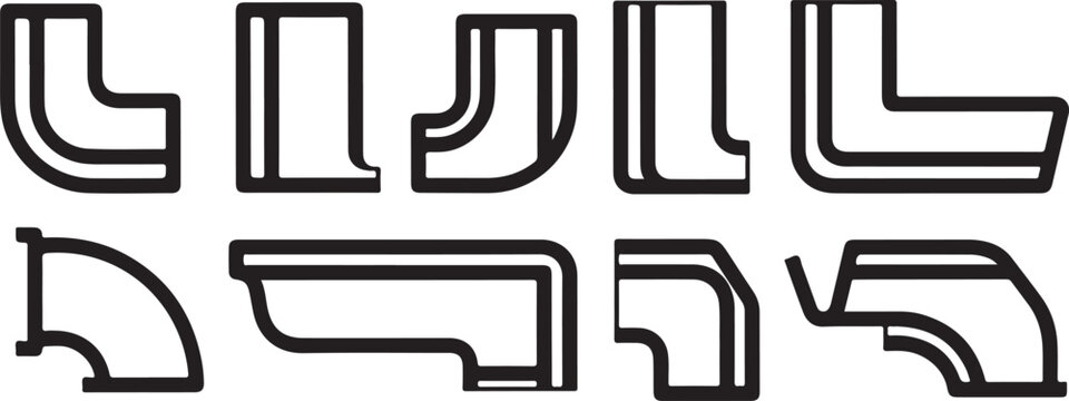 Black vector alphabet letters a to z in uppercase Vector