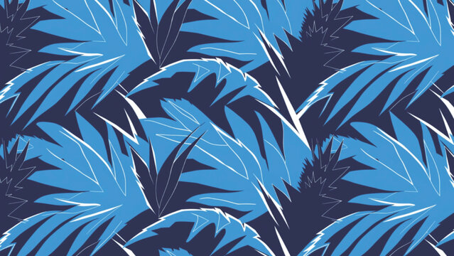 Tropical palm tree illustration palm leaves abstract brush stroke background