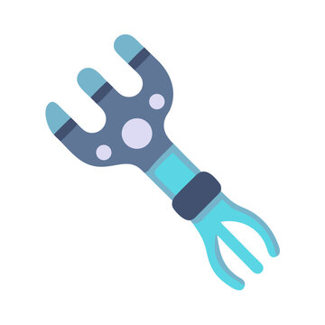 Abstract vector illustration of a blue and gray spork