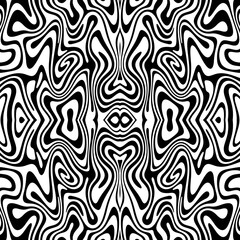 Fototapeta premium Black seamless ornamental pattern on a transparent background