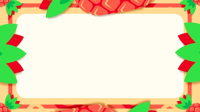 Creative background design with pineapple and leaf shapes for summer-themed projects