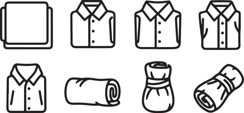 Set of outline icons for crafting and diy activities Vector