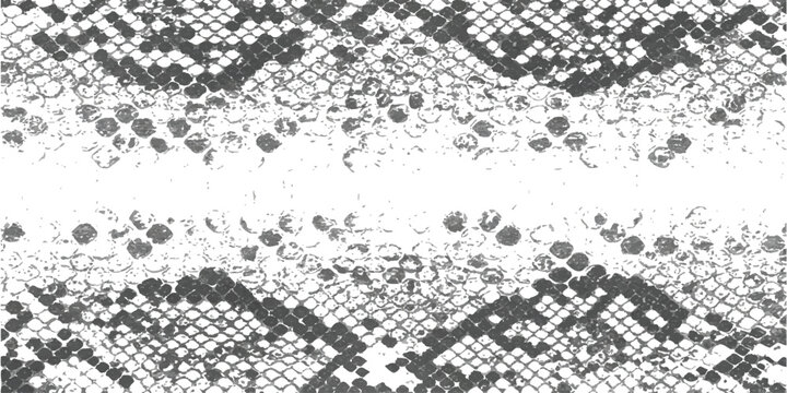 Black and white snake skin pattern texture with repeating geometric diamond shapes for fashion and fabric design