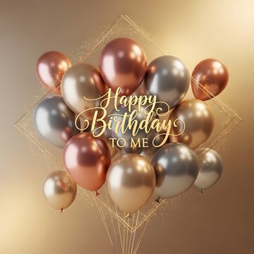 Elegant 'happy birthday' balloons a festive celebration for special occasions and anniversaries