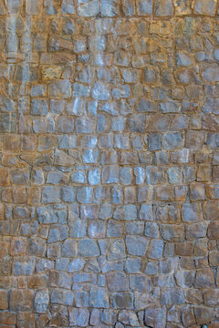 High-Resolution Stone Wall Texture Background &ndash; Rustic Natural Rock Surface Pattern, Vertical