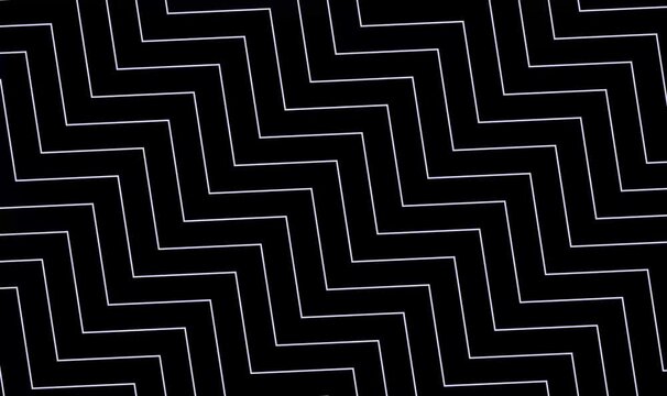 Minimal Abstract Zigzag Line Background Loop &ndash; Clean Geometric Motion Graphics 4K