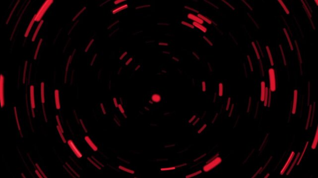 A dynamic abstract background featuring a bright explosion of red and black motion lines with a digital technology pattern and fiery light textures for a modern Christmas art illustration