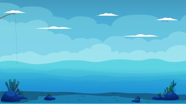 Animated Educational Video Of Light Refraction With Fishing Scene In River Showing How Light Changes Direction And Alters Fish Position Viewed From Boat