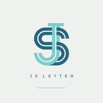 A stylish and modern monogram logo featuring the letters JS, incorporating geometric shapes and a gradient color scheme for a sophisticated brand presence.
