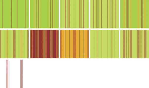 Striped pattern set tailored for composition notebooks. Classic lines designs add charm and appeal to school supplies. Vector structure ensures clean edges.