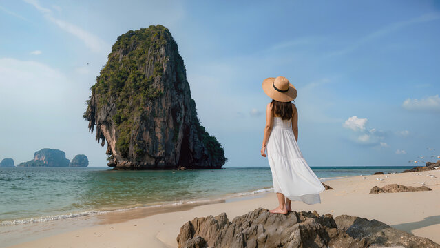 woman on the beach