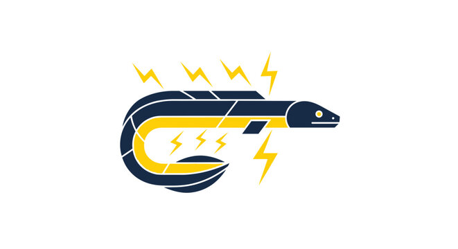 Electric eel logo design.