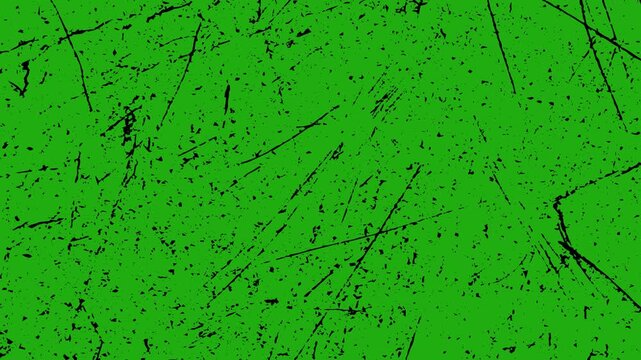 grunge texture overlay, vintage film look effect with heavy dust and scratches green screen 4k.