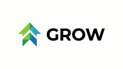Fototapeta premium This logo represents the concept of growth through a stylized tree icon, using geometric shapes and green hues to convey sustainability and positive impact for brands.