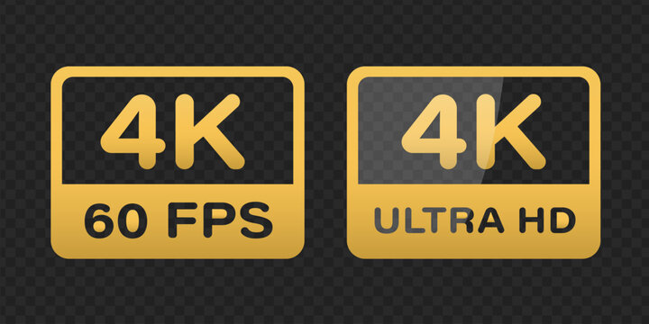 4k ultra banner logo design. 60 fps