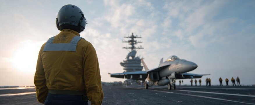 The flight deck crew dances the sky tango launching and catching aircraft on the carrier.