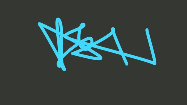 Glowing blue neon checkmark symbol on black background for success and technology concepts