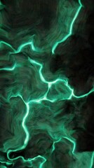 Obraz premium Abstract Green Energy Flow