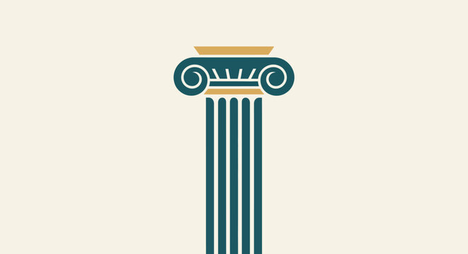 Ionic Column Capital Architecture Detail.