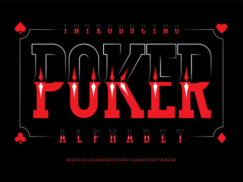 Stylish vintage styled alphabet design with uppercase, numbers and symbols